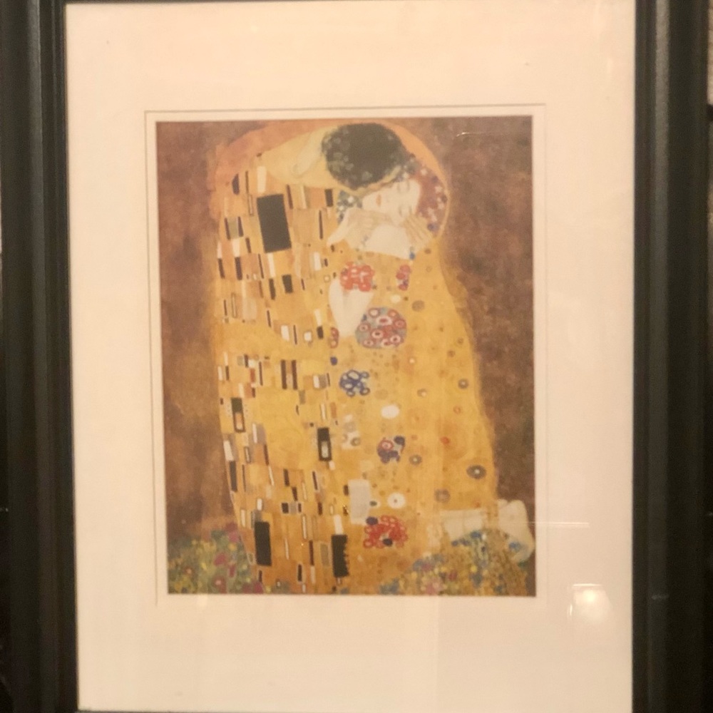 1907 Gustav Klimt Art Painting Illustration - The Kiss
